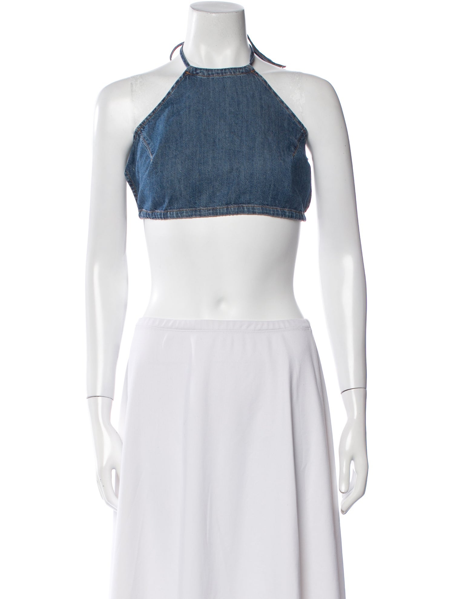 Triarchy Halterneck Sleeveless Crop Top