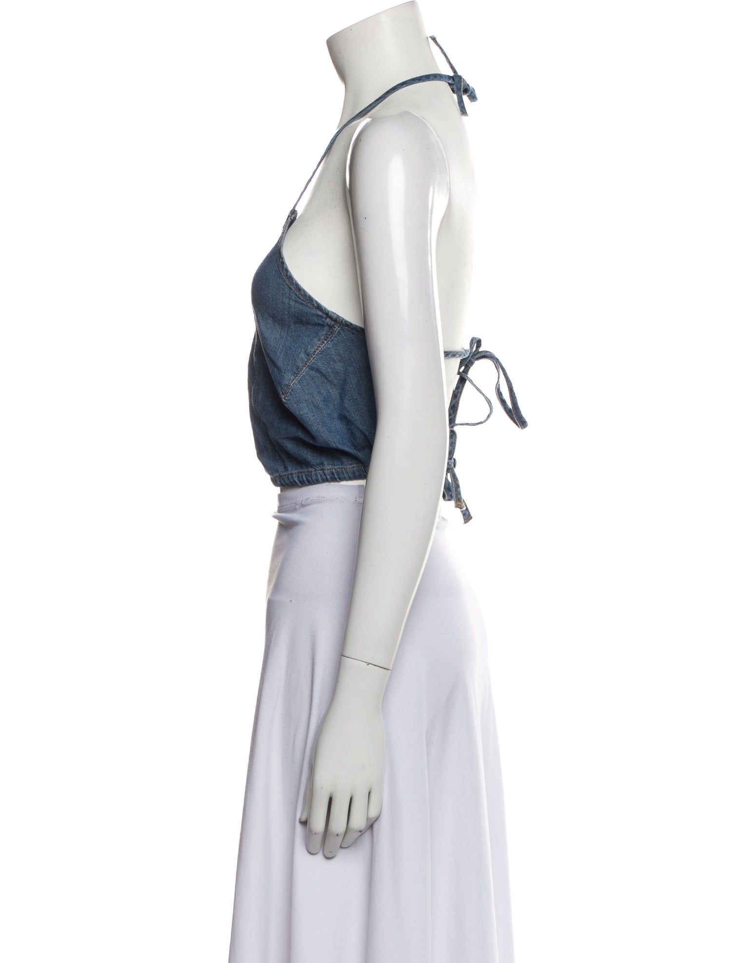 Triarchy Halterneck Sleeveless Crop Top