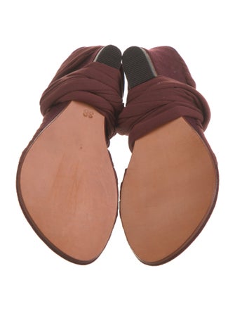 Tribal Suede Leather Trim Embellishment Gladiator Sandals