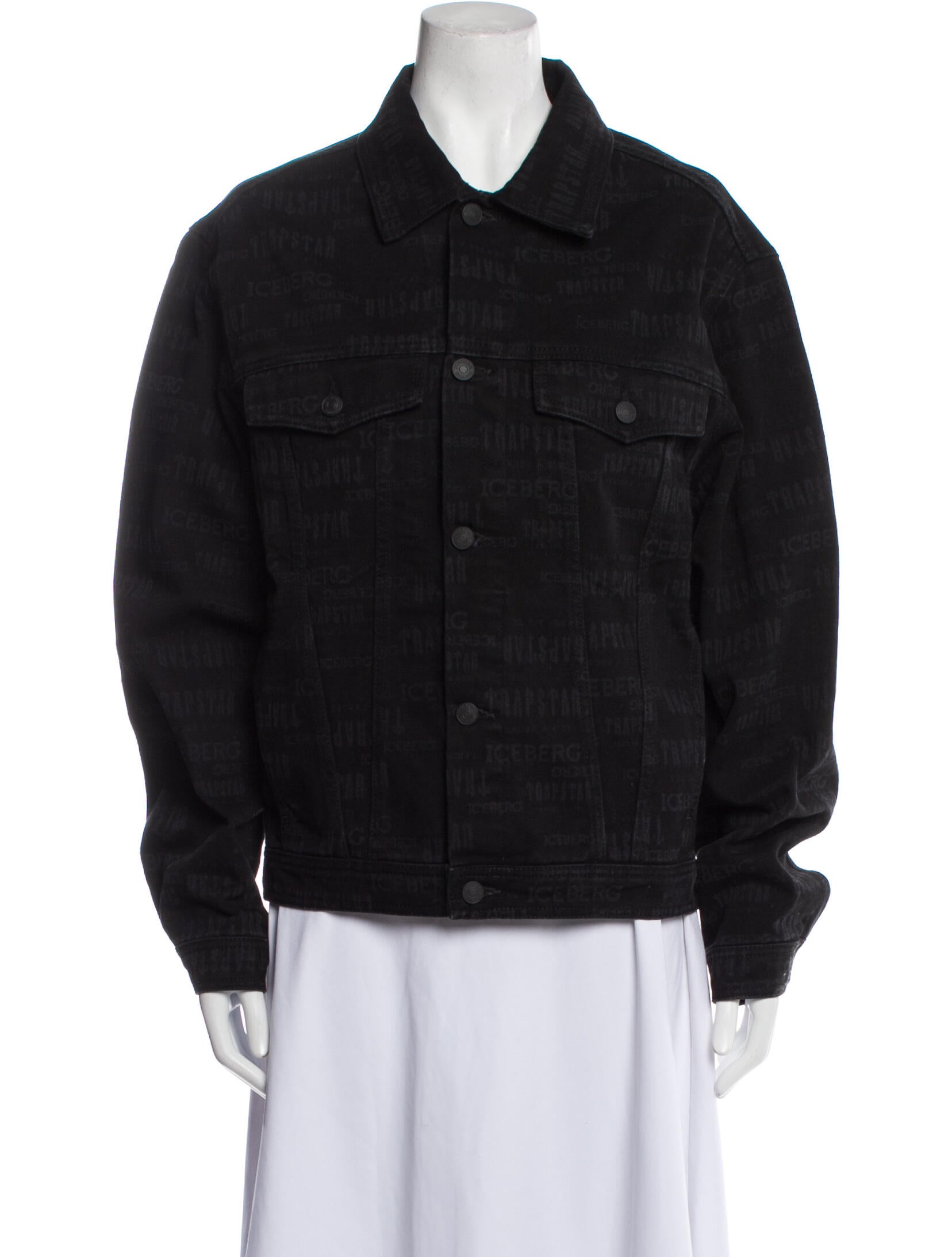 Trapstar x Iceberg Printed Denim Jacket w/ Tags - Black Jackets