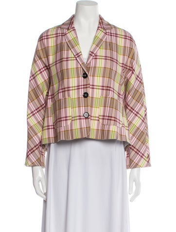 True Nyc Jackets Plaid Print Blazer S