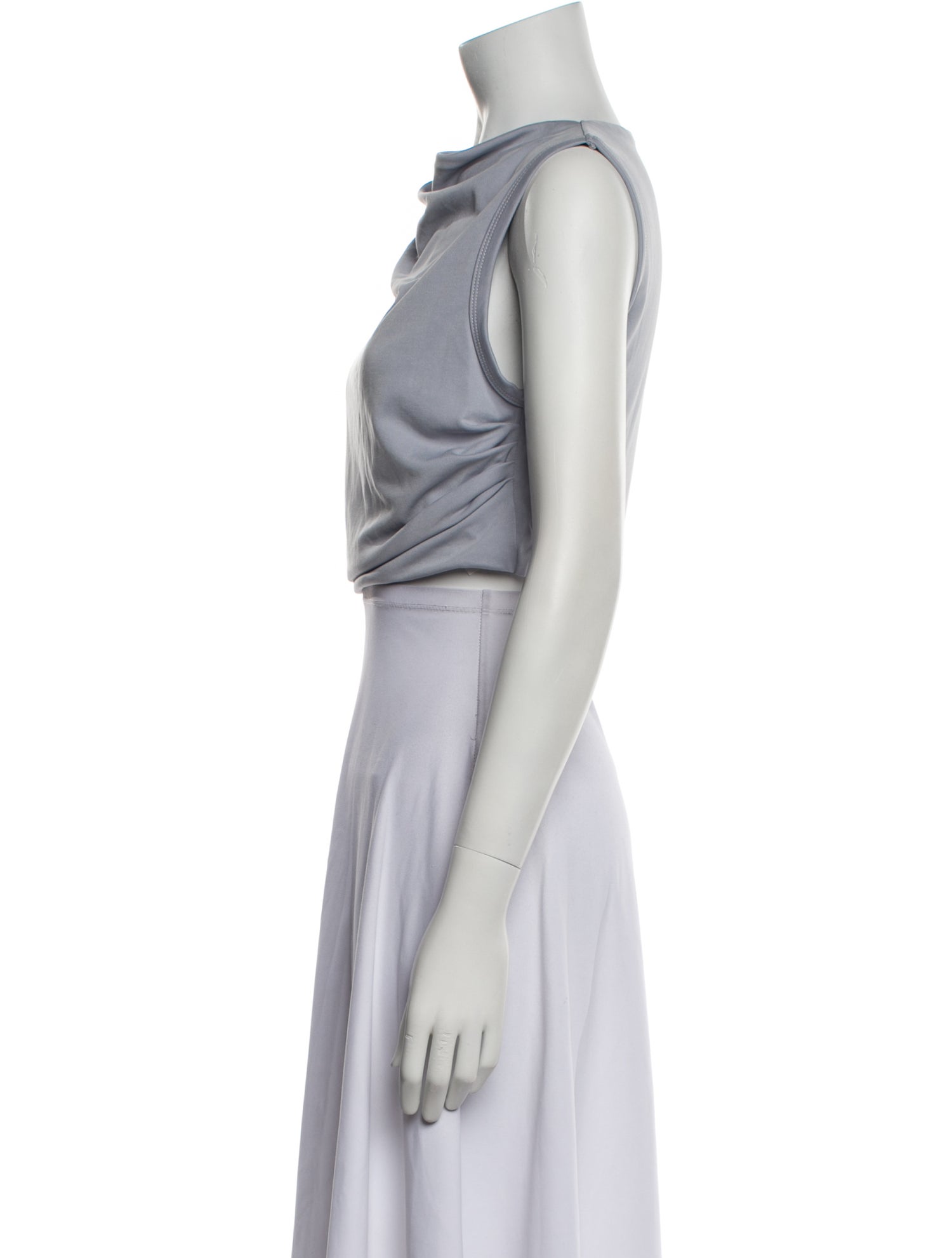 Third Form Cowl Neck Sleeveless Crop Top