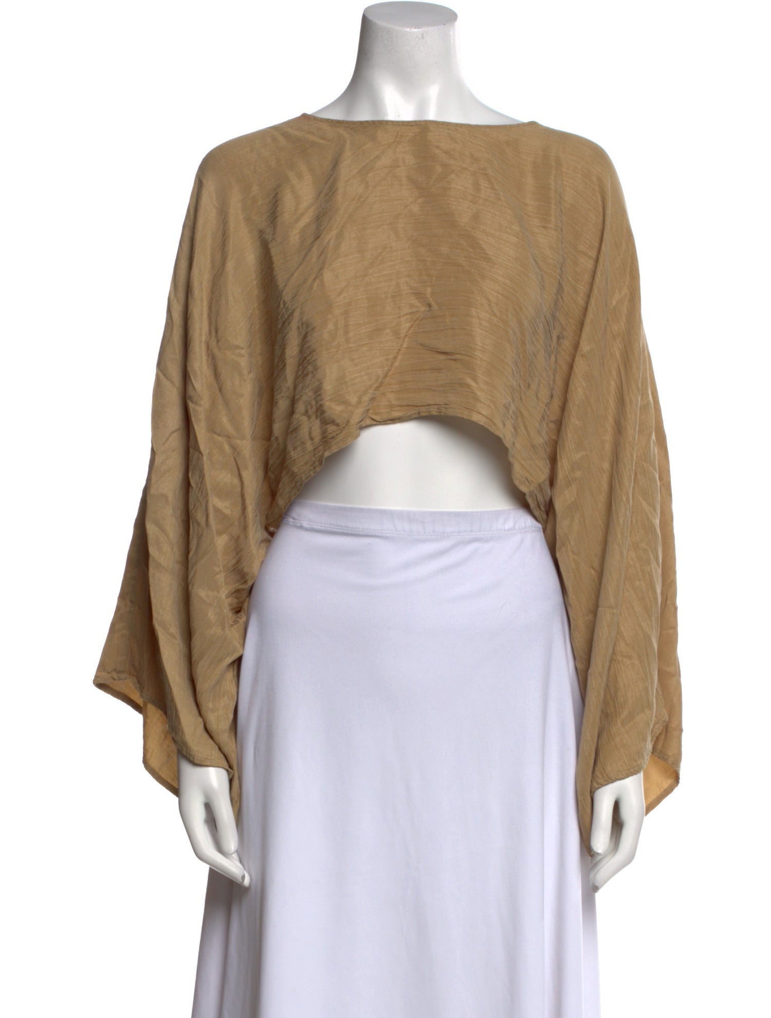 Third Form Bateau Neckline Long Sleeve Crop Top