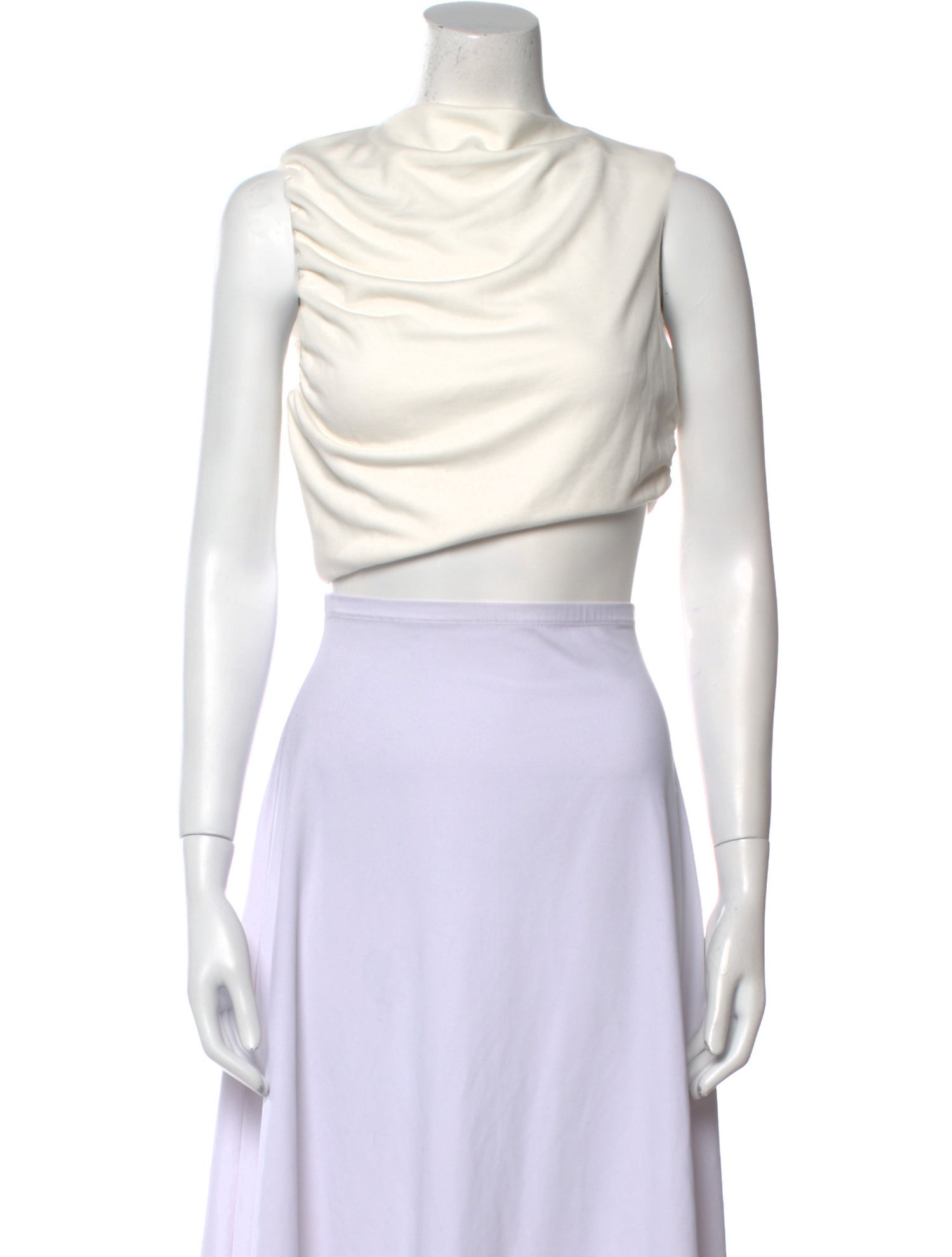 Third Form Cowl Neck Sleeveless Crop Top