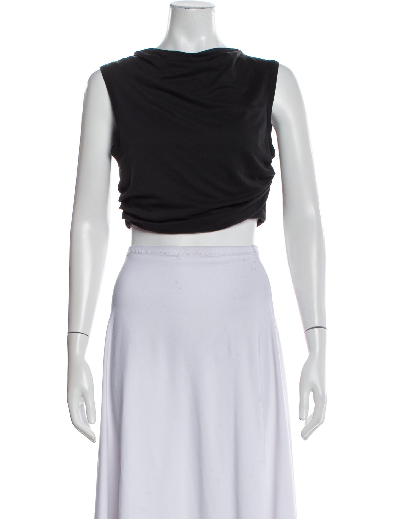 Third Form Cowl Neck Sleeveless Crop Top
