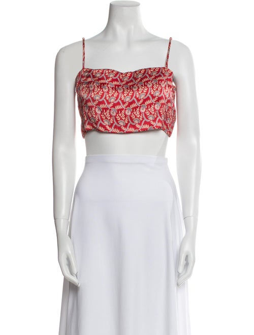 Third Form Printed Square Neckline Crop Top
