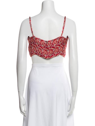 Third Form Printed Square Neckline Crop Top