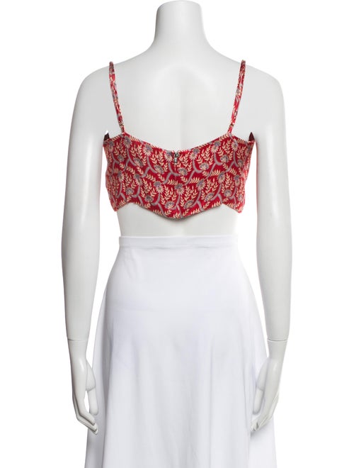 Third Form Printed Square Neckline Crop Top