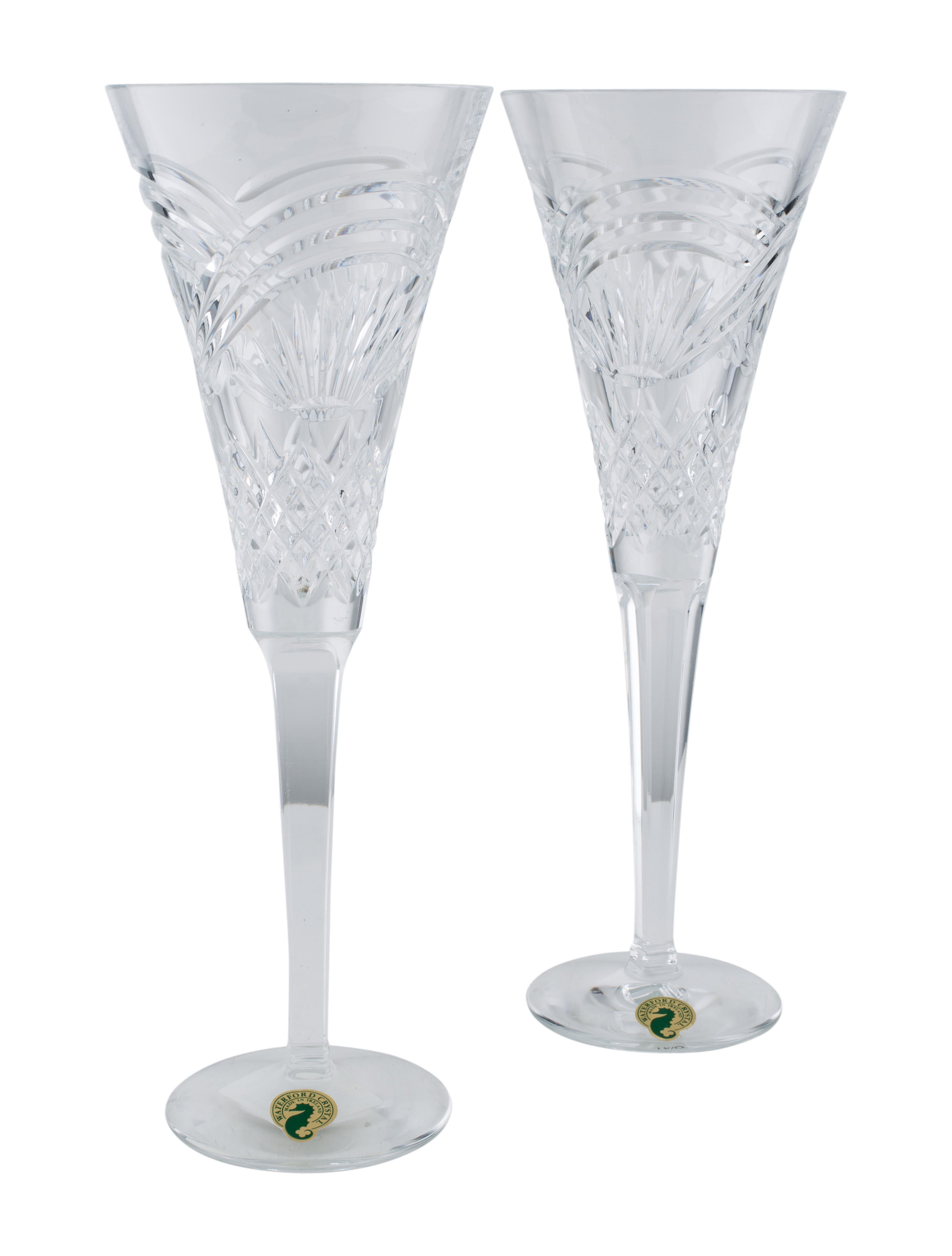 Waterford Pair Dreams Champagne Flutes Tabletop & Kitchen