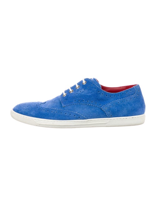 Tricker's Suede Derby Shoes Blue