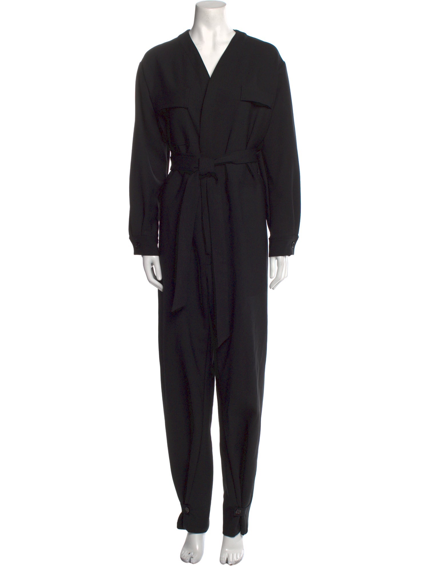 Tre by Natalie Ratabesi Wool V-Neck Jumpsuit