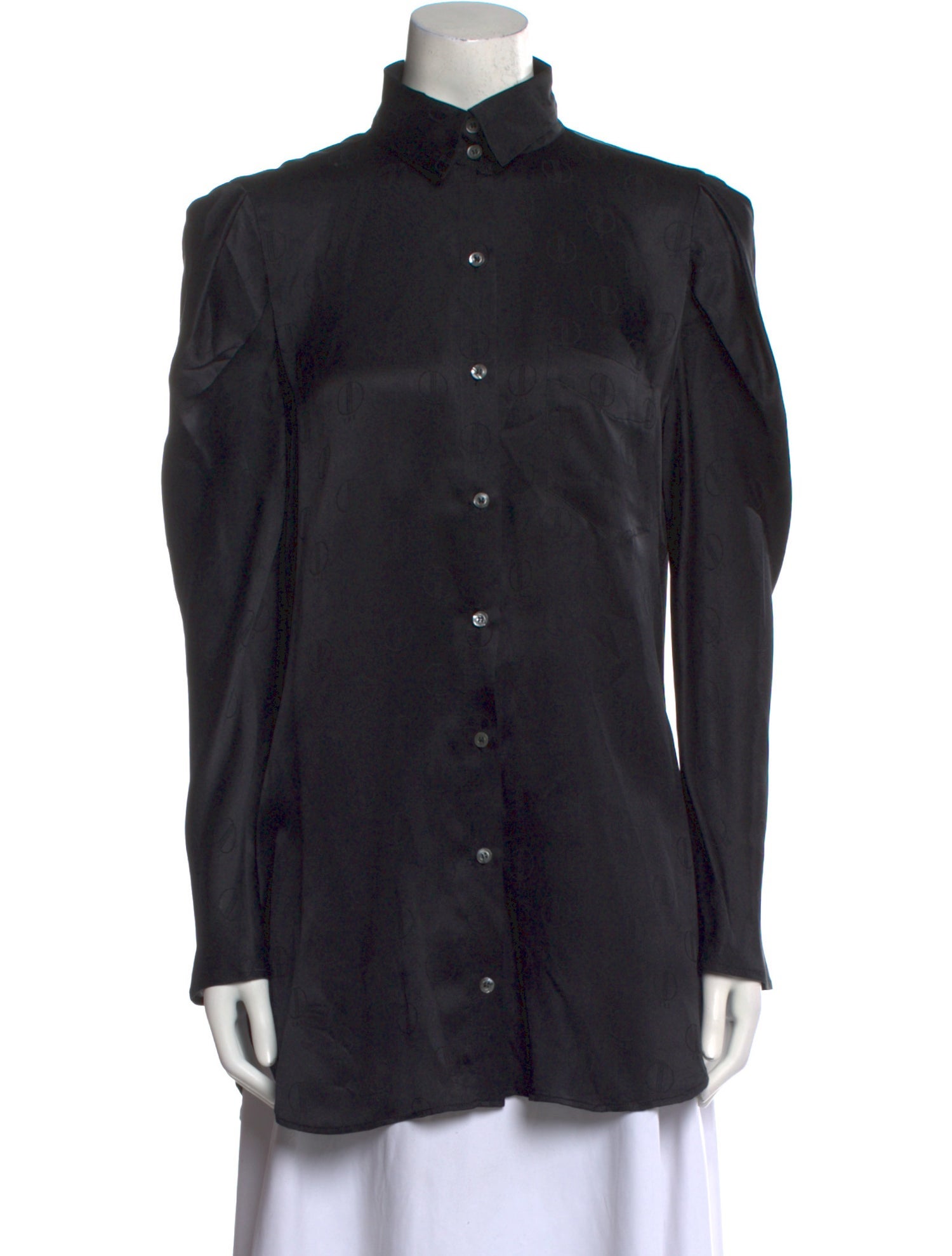 Tre by Natalie Ratabesi Vintage Silk Button-Up Top