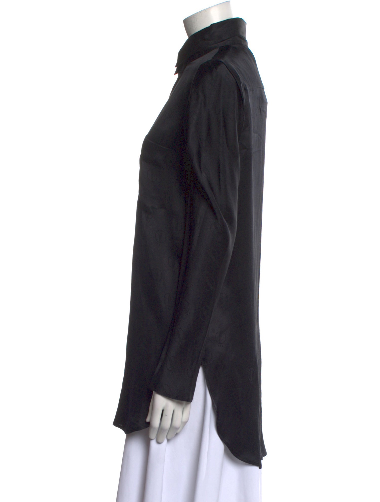 Tre by Natalie Ratabesi Vintage Silk Button-Up Top