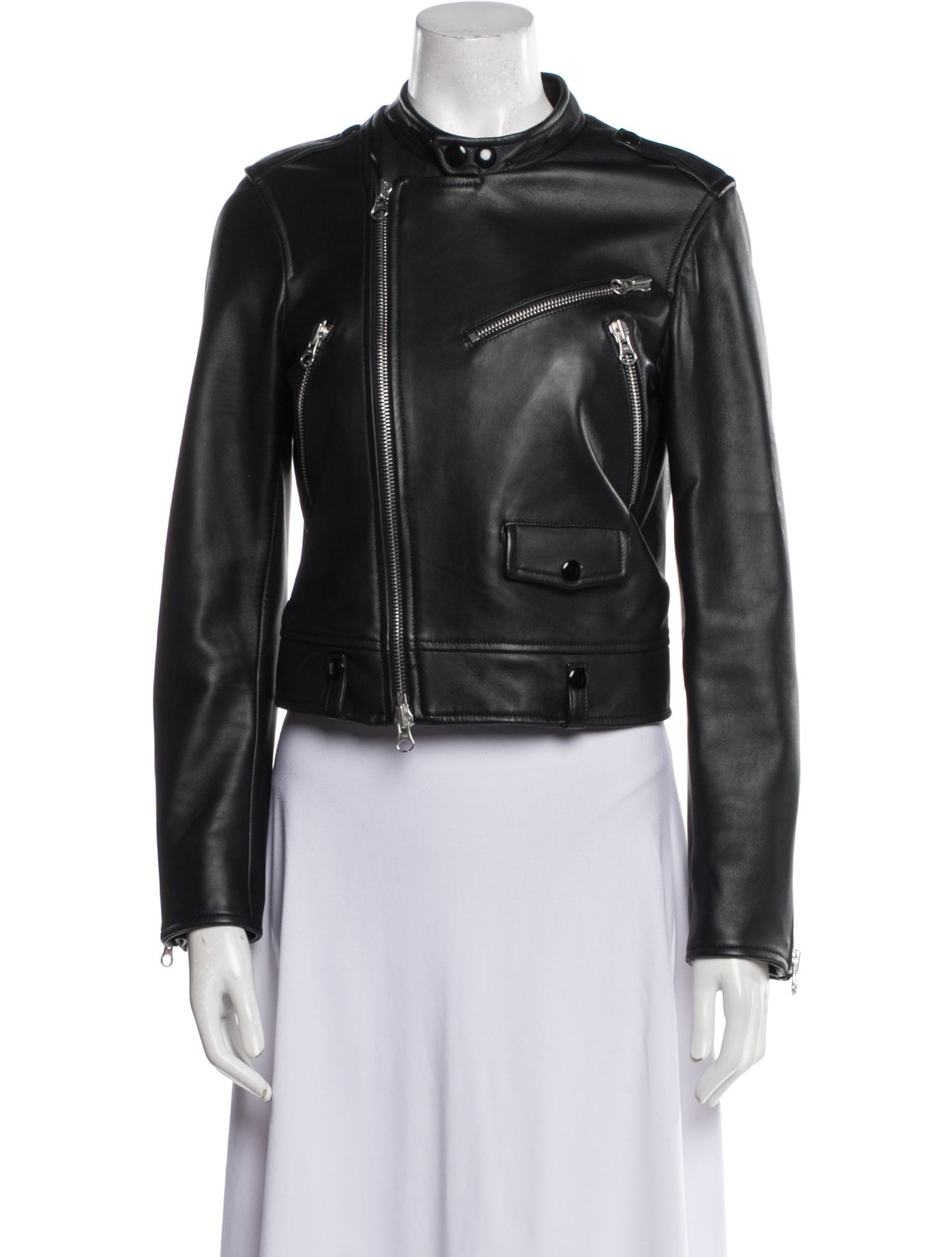 Tre by Natalie Ratabesi Leather Biker Jacket