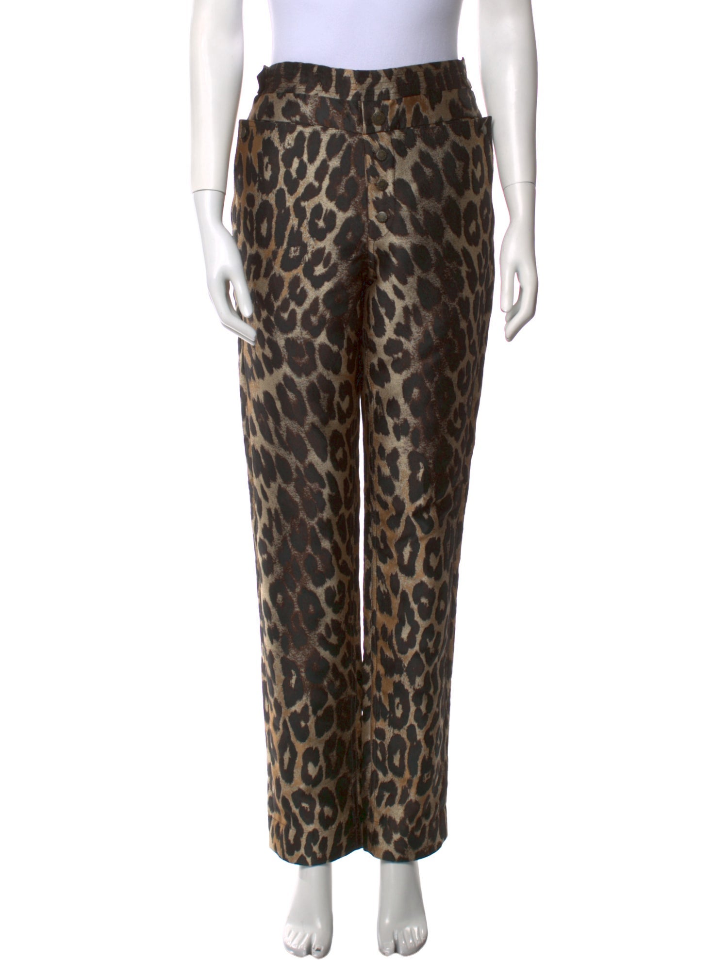 Tre by Natalie Ratabesi Animal Print Straight Leg Pants