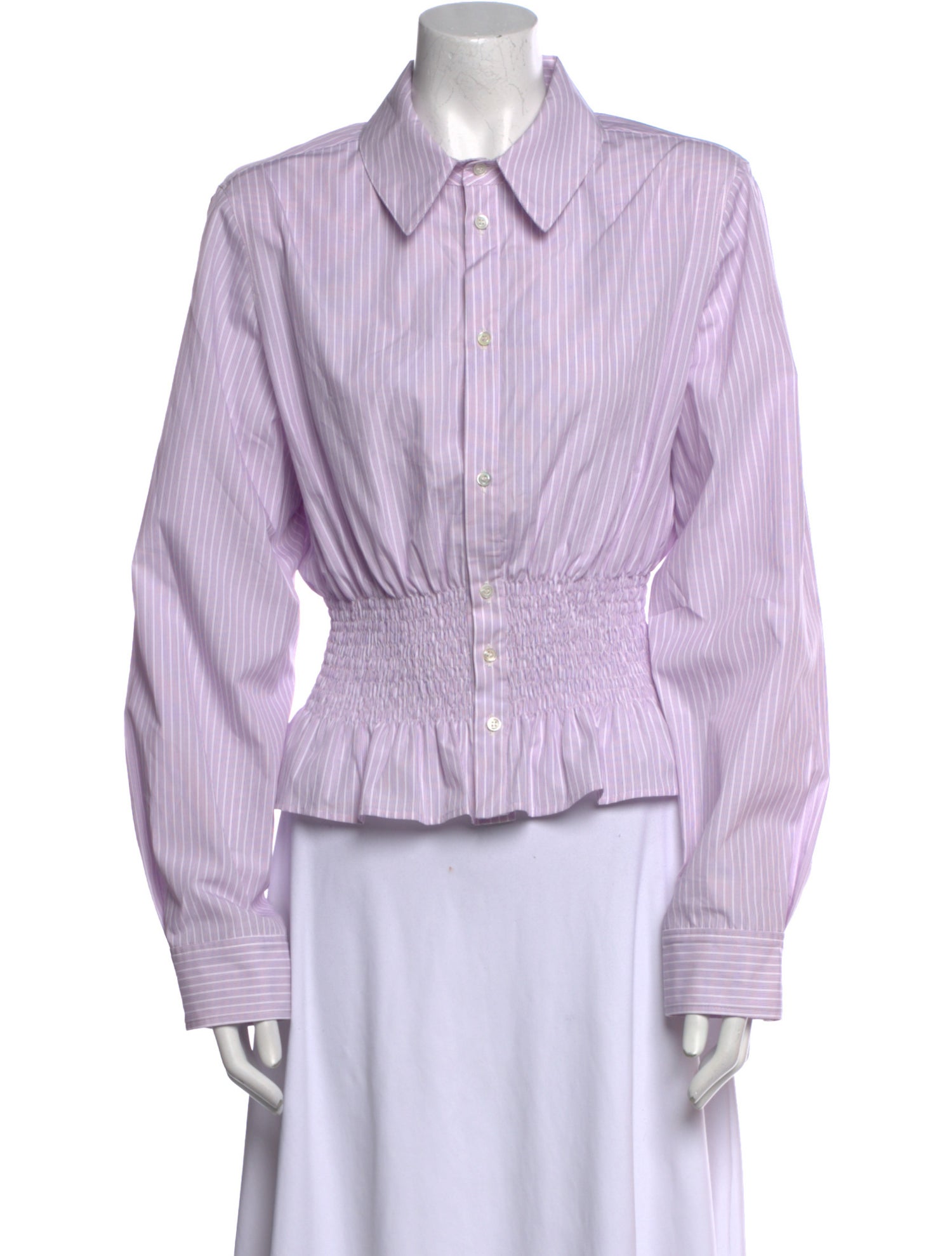 Tre by Natalie Ratabesi Striped Long Sleeve Button-Up Top w/ Tags