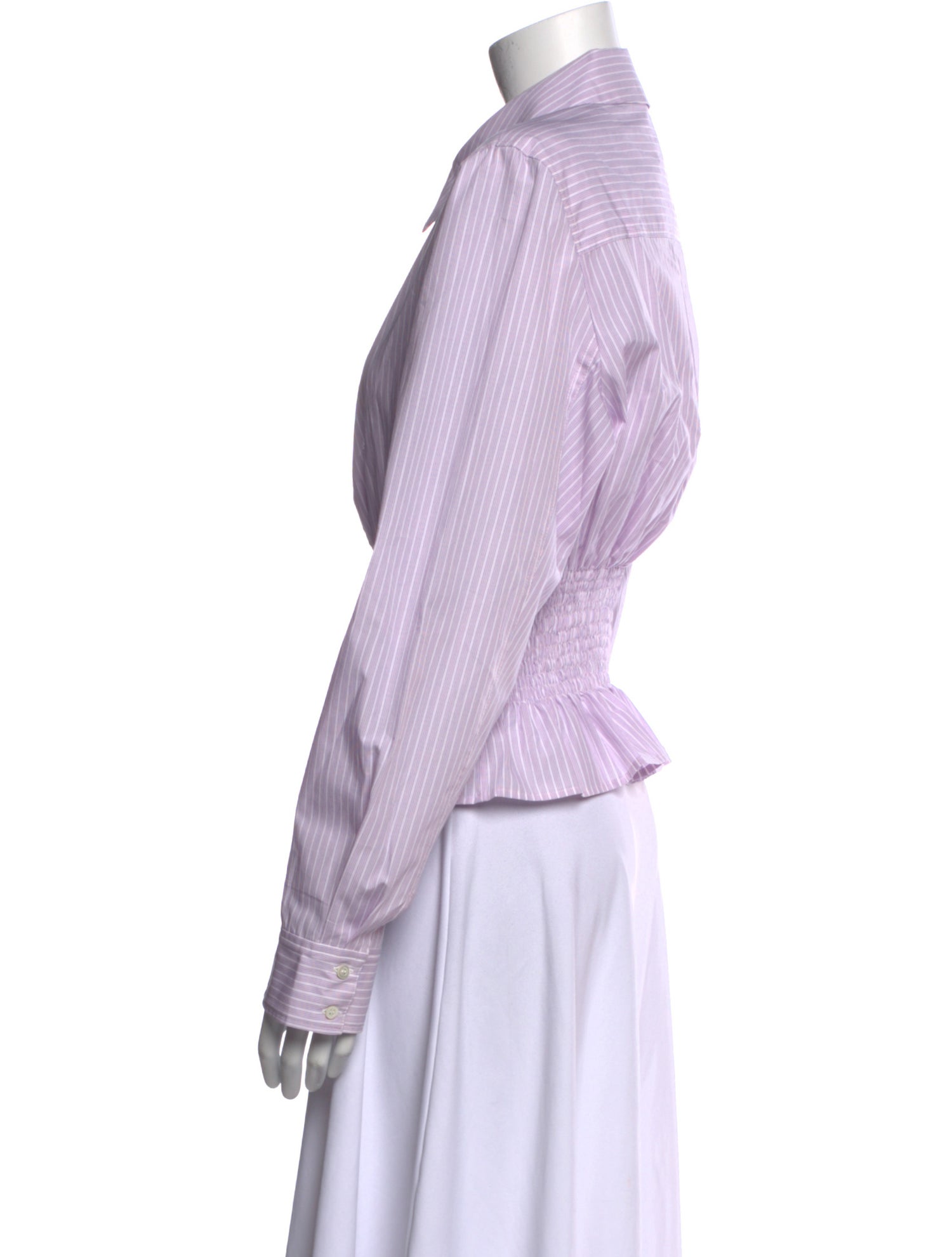 Tre by Natalie Ratabesi Striped Long Sleeve Button-Up Top w/ Tags