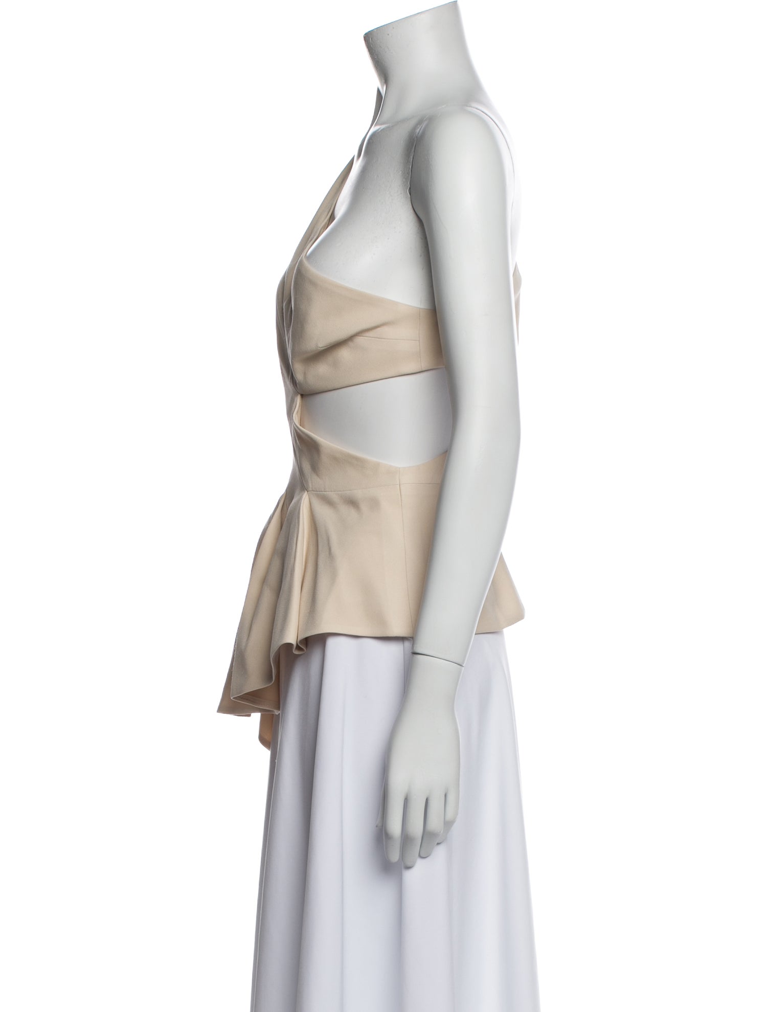 Tre by Natalie Ratabesi Wool One-Shoulder Top