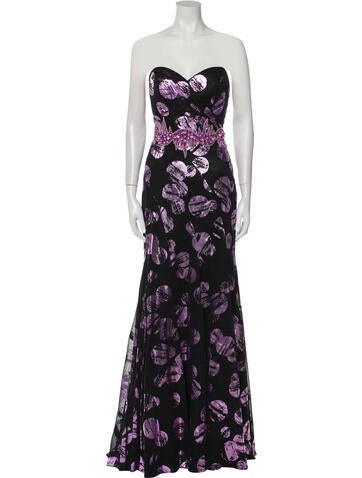 Terani Couture Dresses Floral Print Long Dress US 6 | M