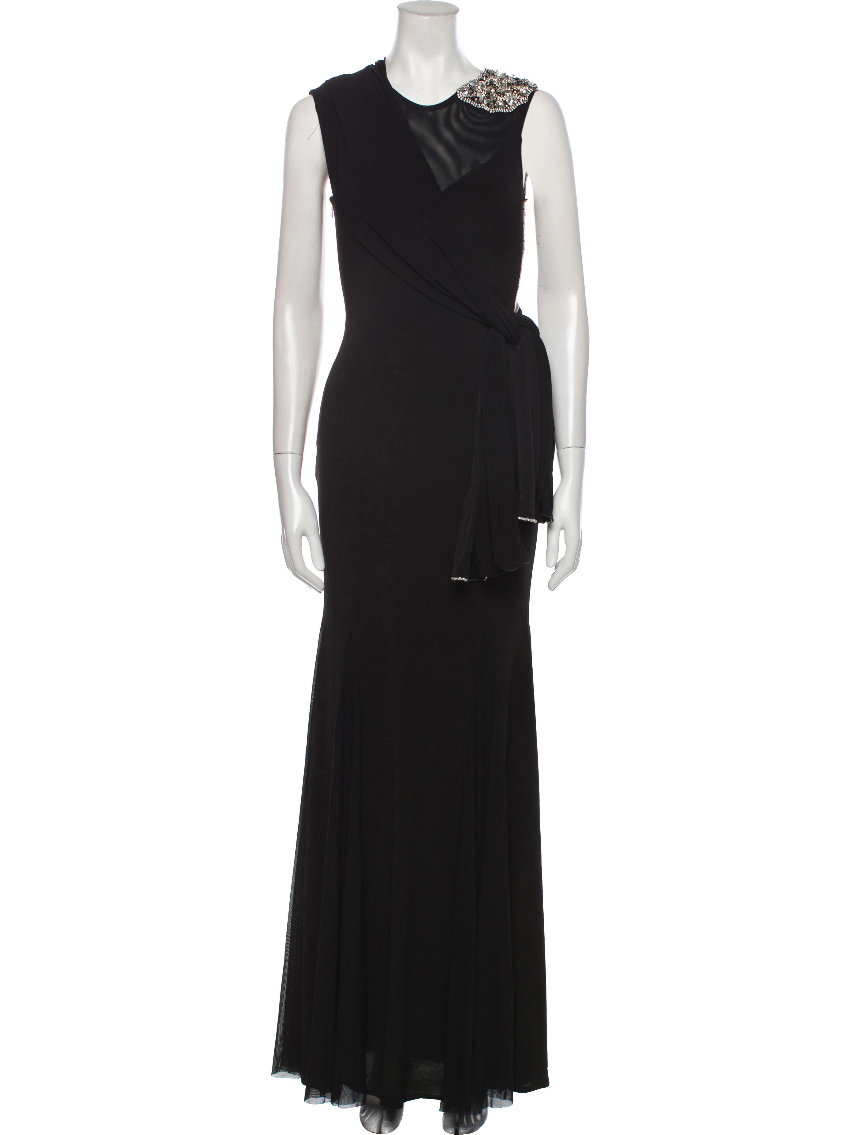 Terani Couture Crew Neck Long Dress w/ Tags