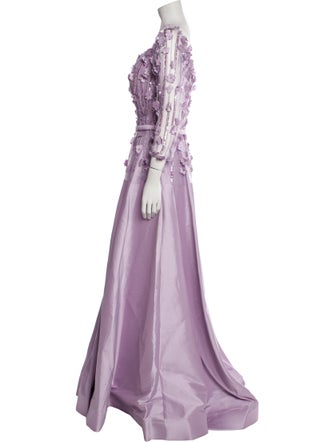 Terani Couture V-Neck Long Dress