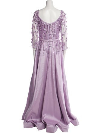 Terani Couture V-Neck Long Dress