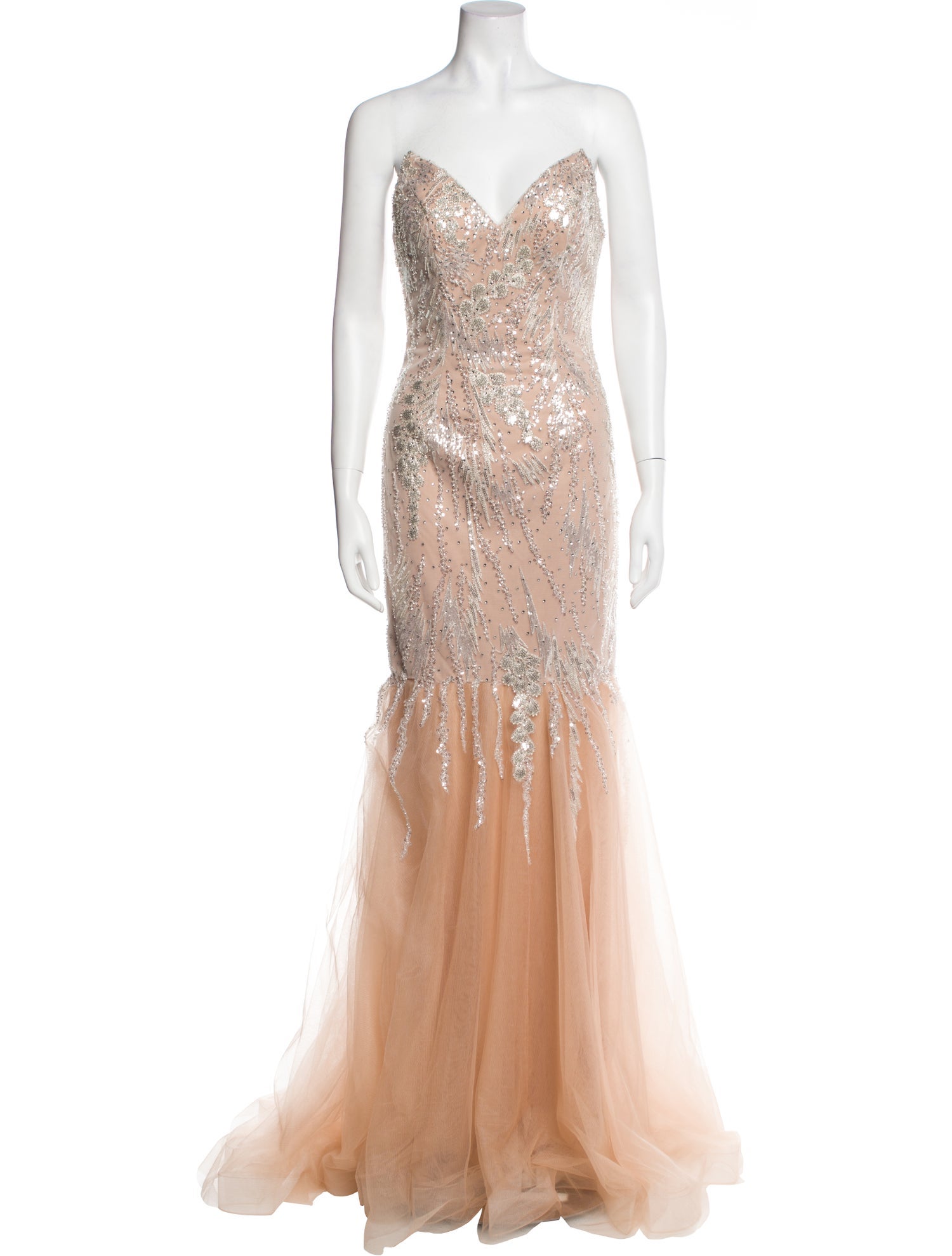 Terani Couture Strapless Long Dress