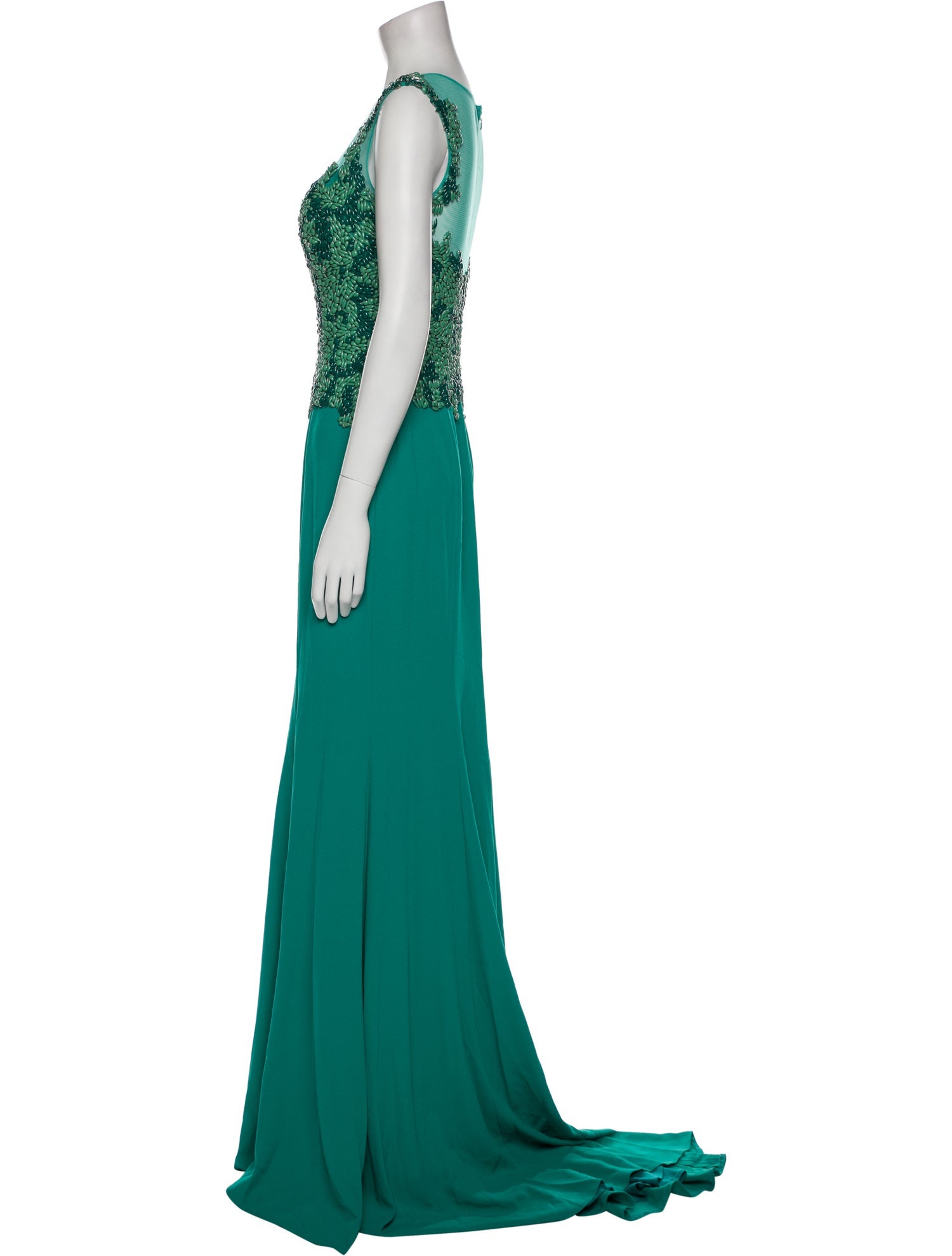 Terani Couture Scoop Neck Long Dress