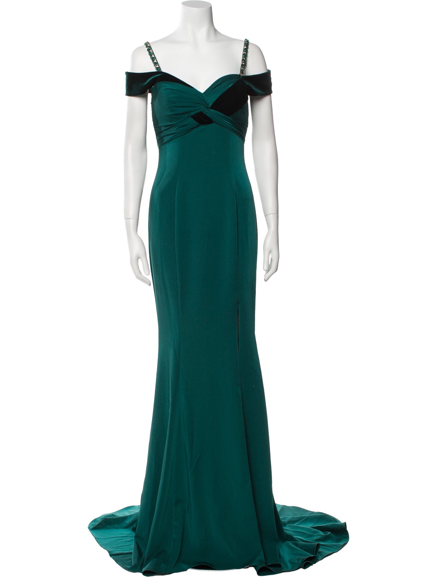 Terani Couture V-Neck Long Dress
