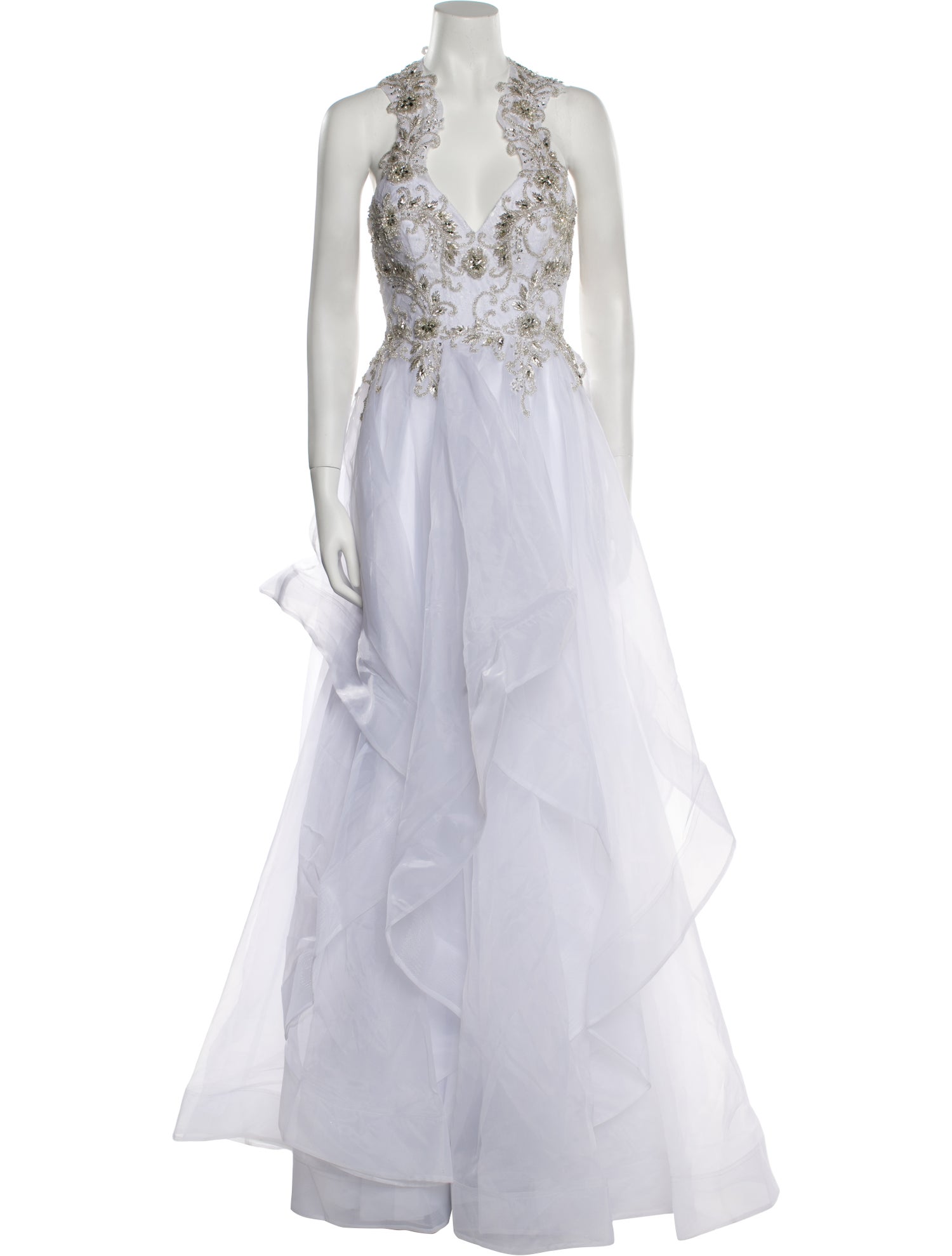 Terani Couture V-Neck Long Dress