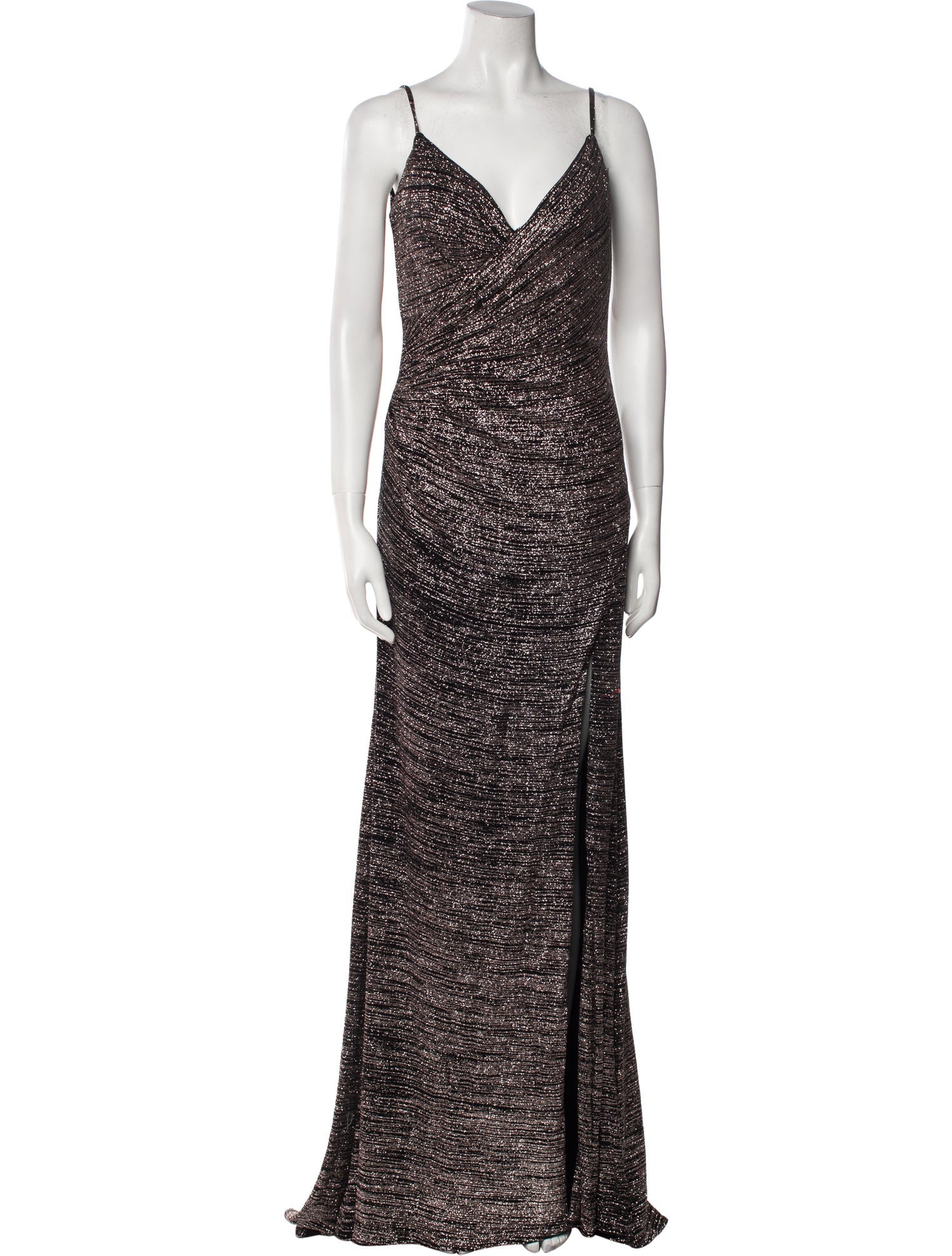 Terani Couture V-Neck Long Dress