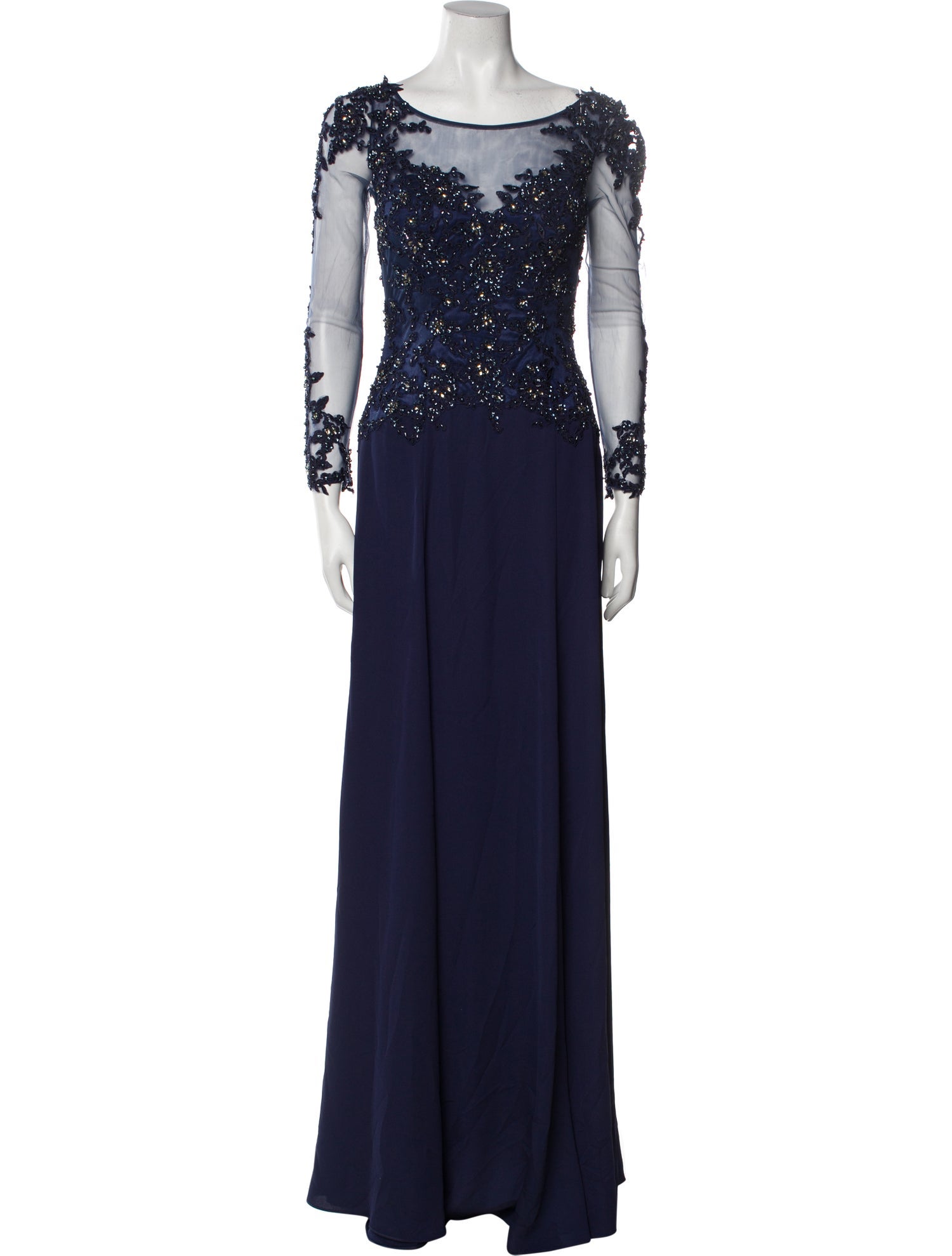 Terani Couture Scoop Neck Long Dress