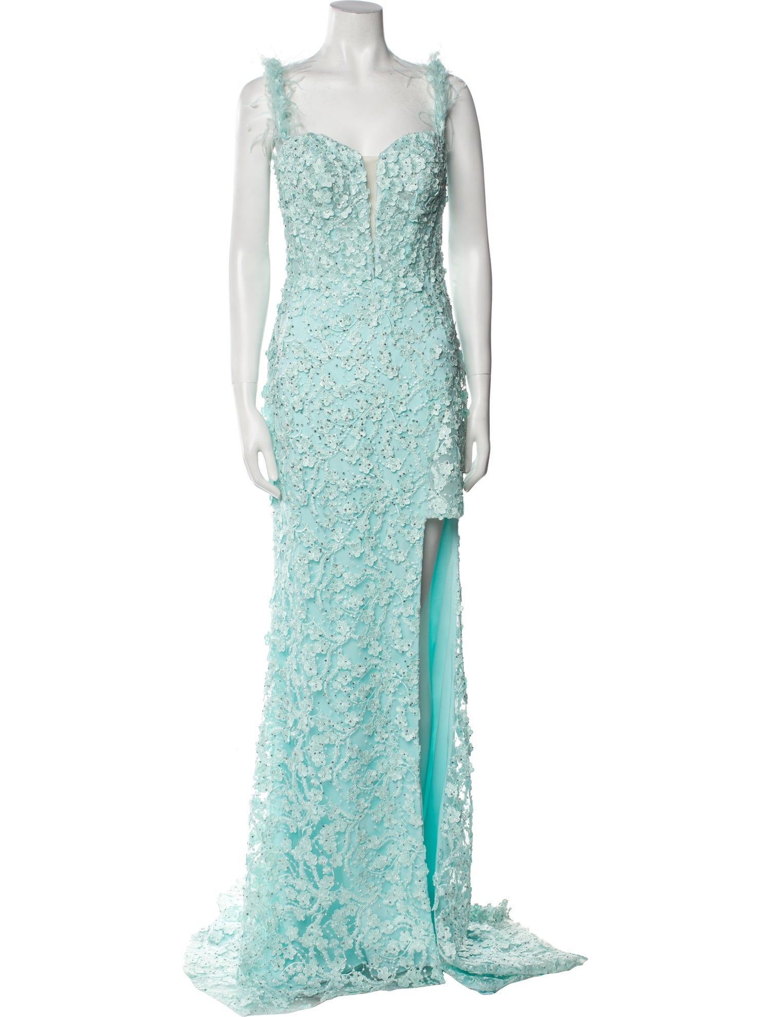 Terani Couture Mesh Long Dress