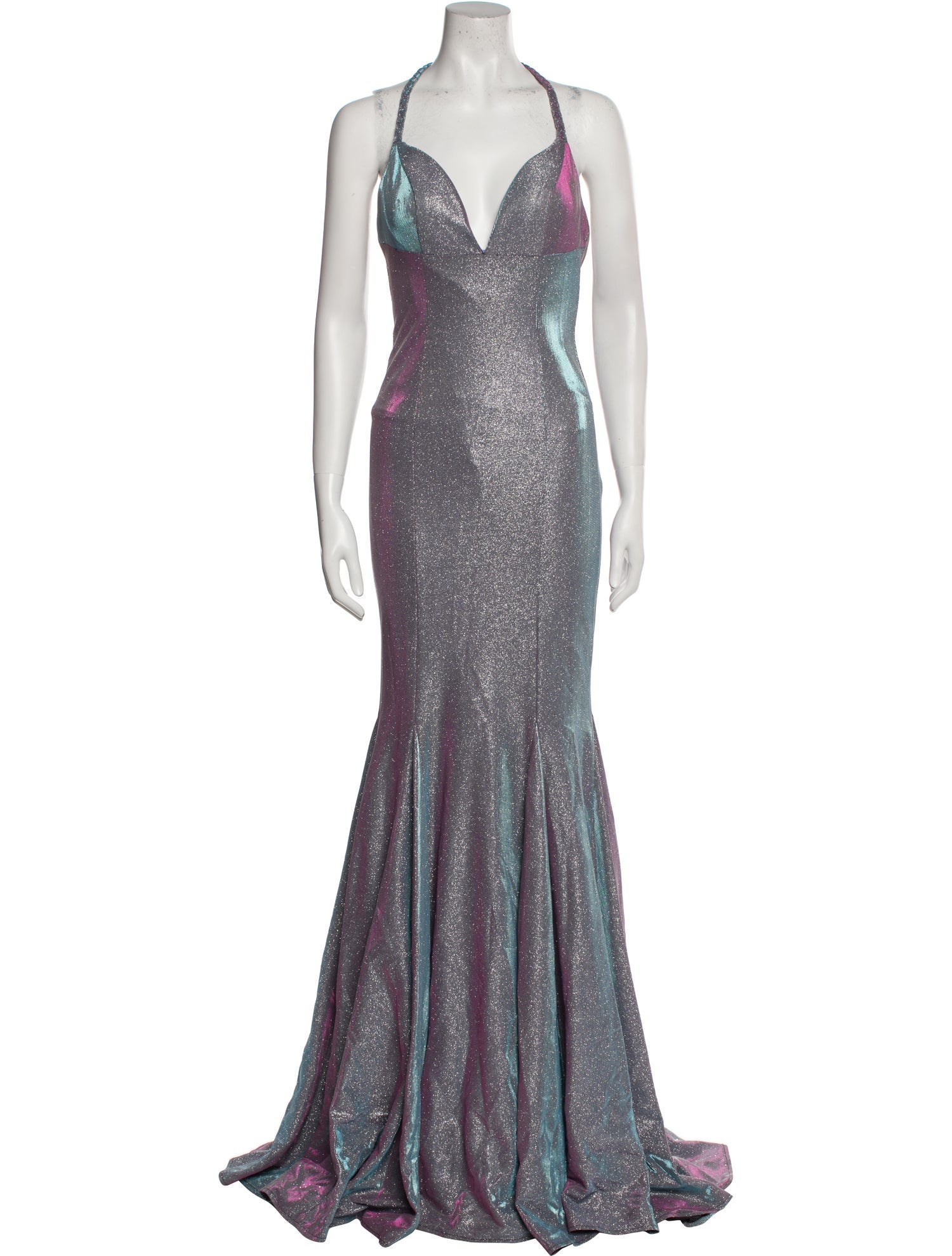 Terani Couture V-Neck Long Dress