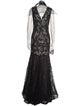 Terani Couture Lace Pattern Long Dress