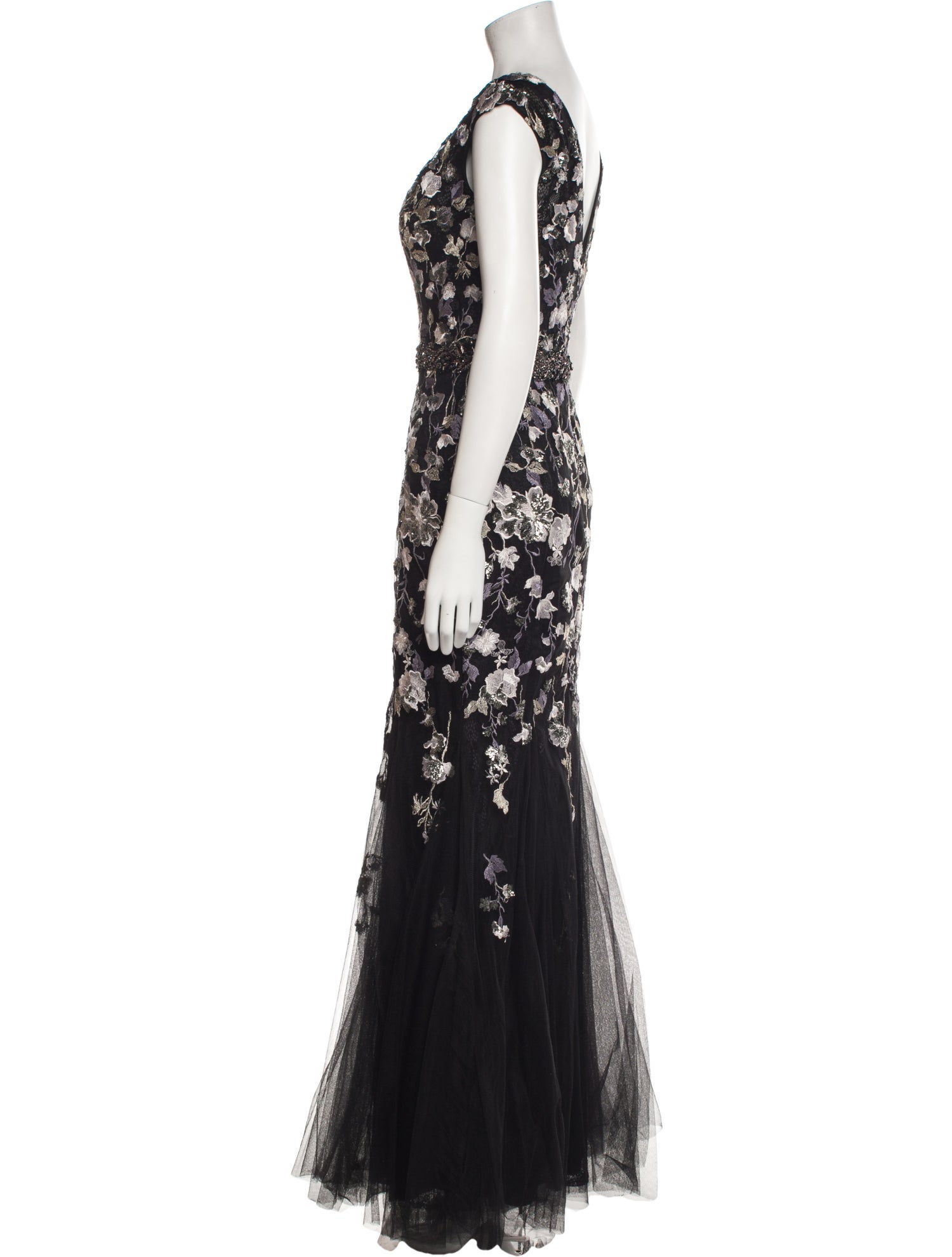 Terani Couture Mesh Long Dress