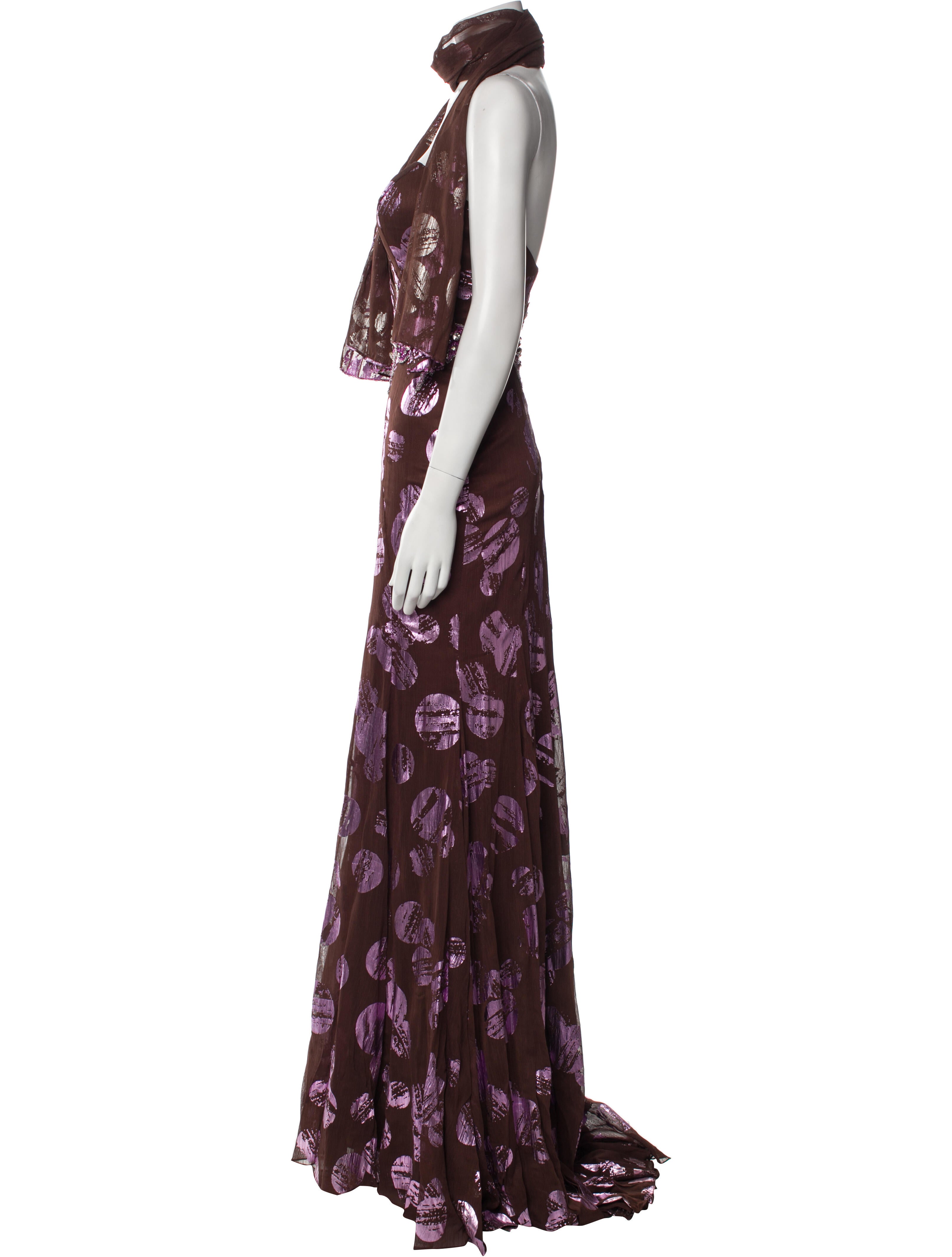 Terani Couture Silk Long Dress