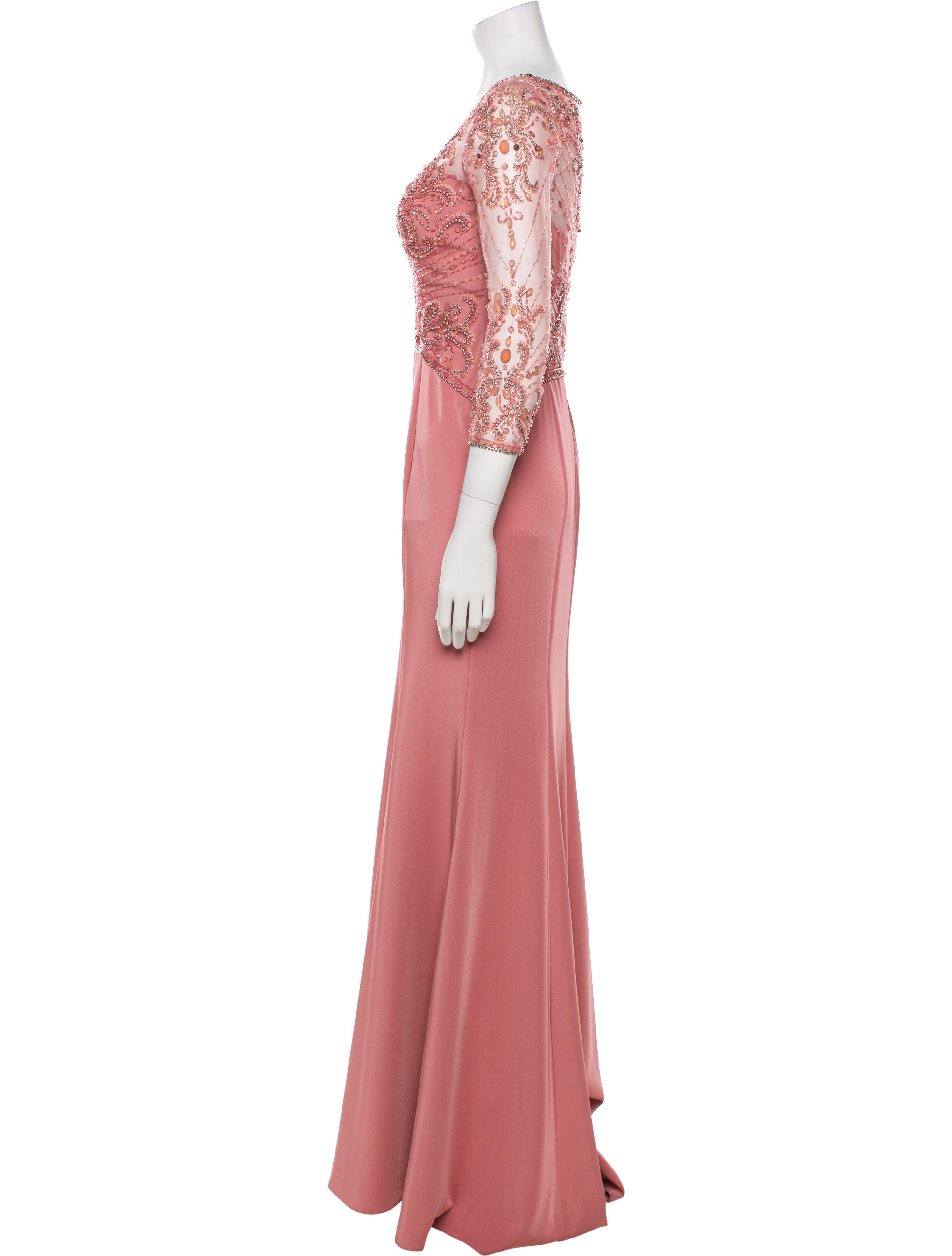 Terani Couture V-Neck Long Dress