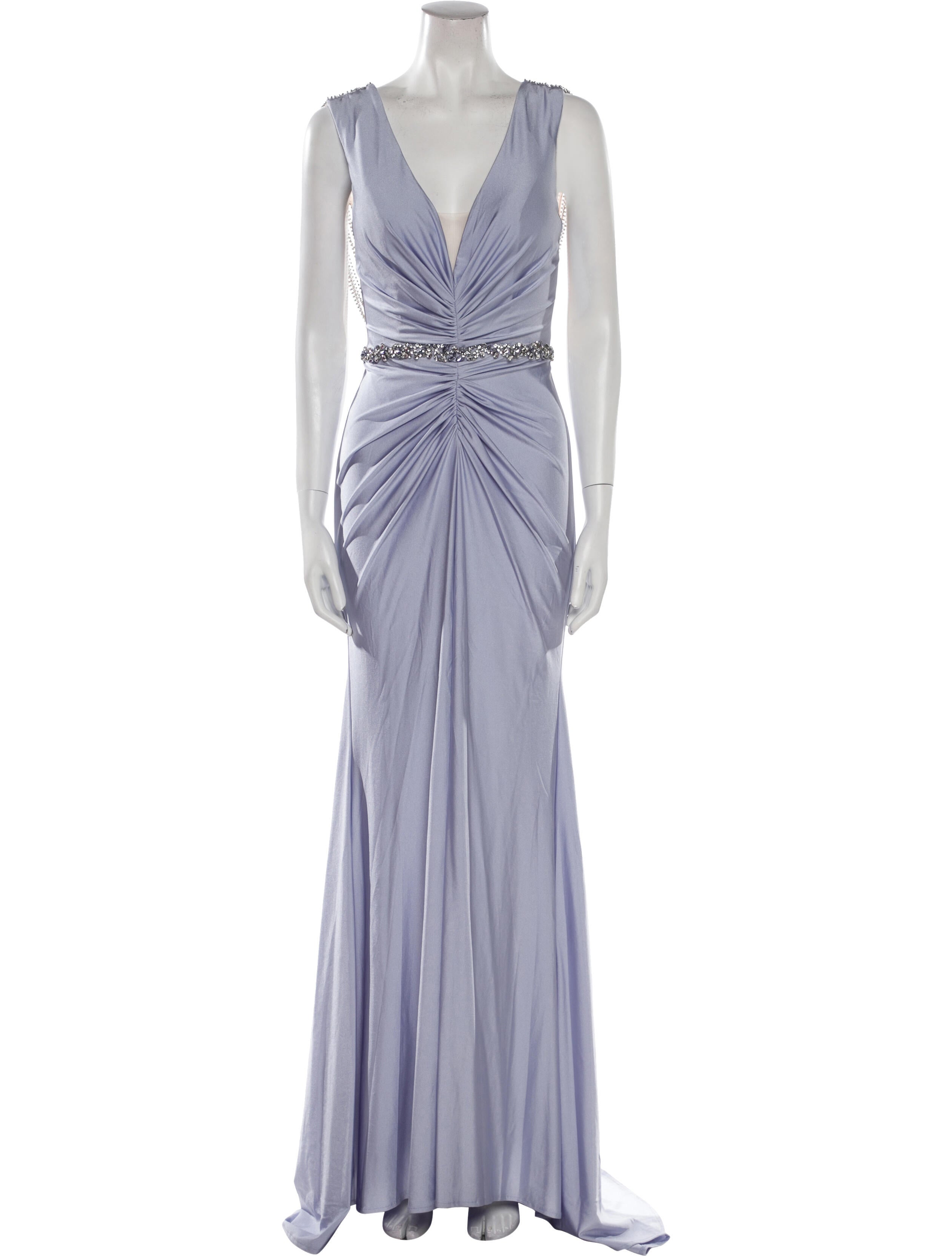 Terani Couture V-Neck Long Dress