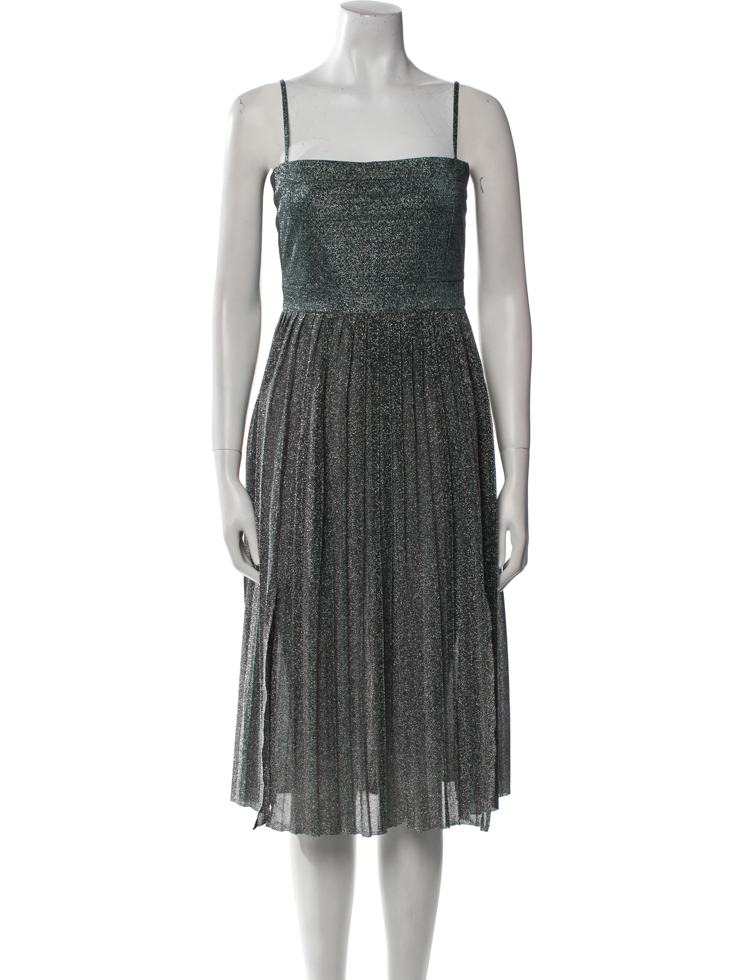 Terani Couture Square Neckline Knee-Length Dress