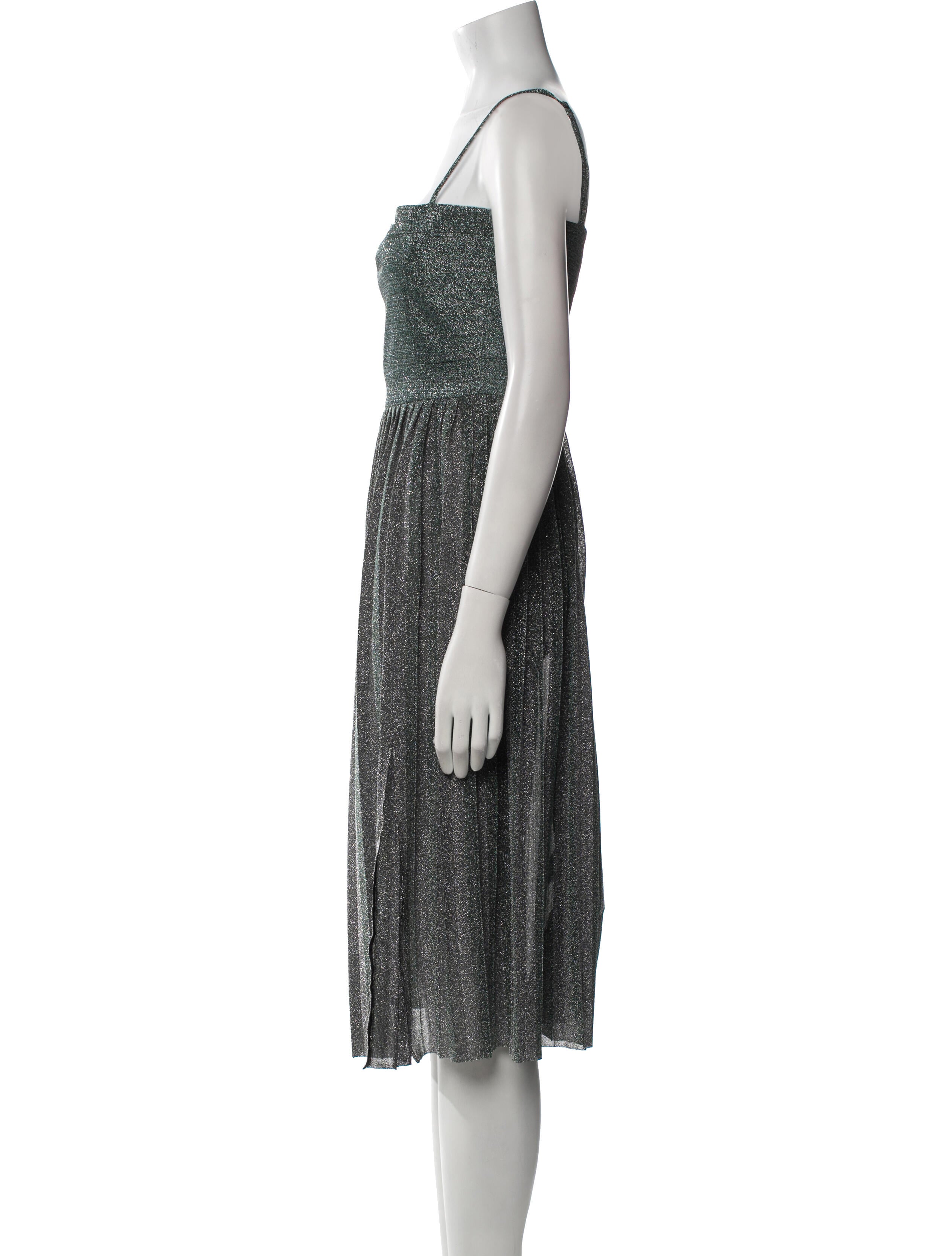 Terani Couture Square Neckline Knee-Length Dress