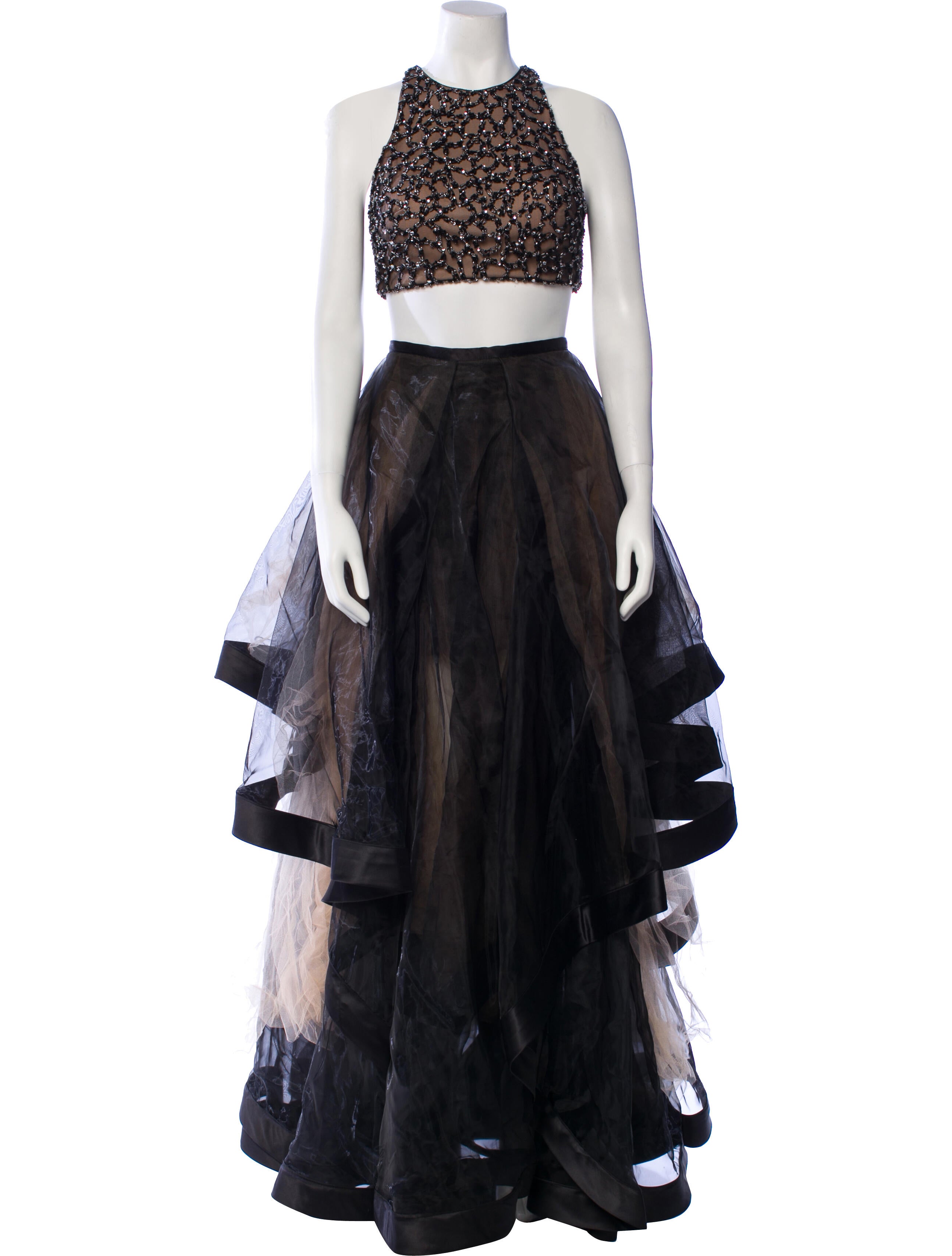 Terani Couture Beaded Accents Skirt Set