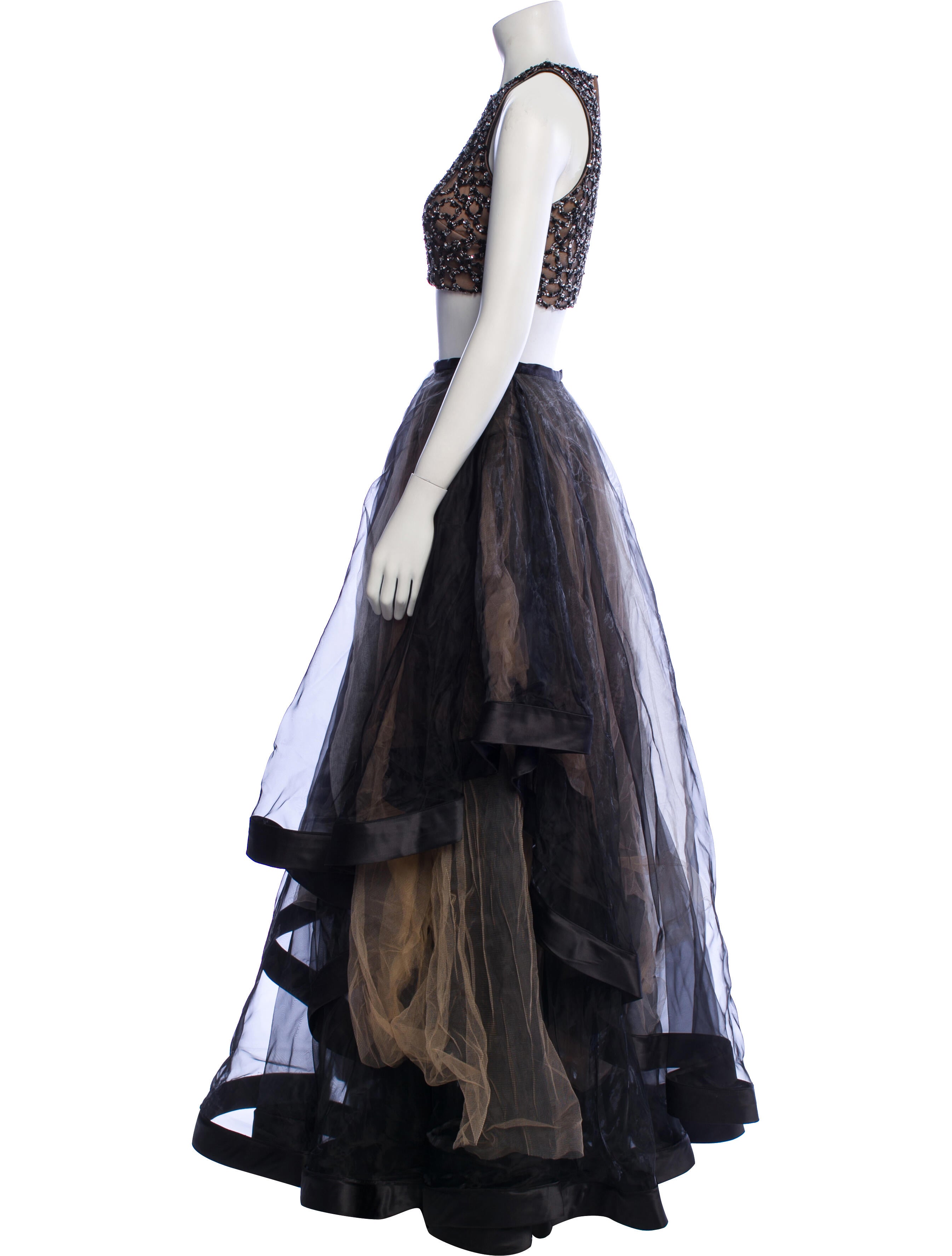 Terani Couture Beaded Accents Skirt Set