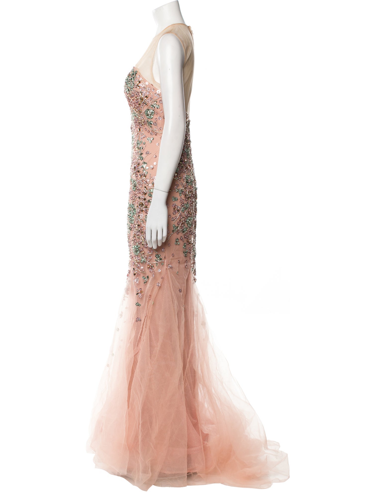 Terani Couture Patterned Long Dress