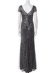 Terani Couture Bateau Neckline Long Dress