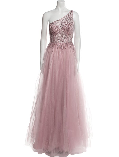 Terani Couture One-Shoulder Long Dress