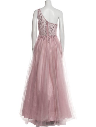 Terani Couture One-Shoulder Long Dress