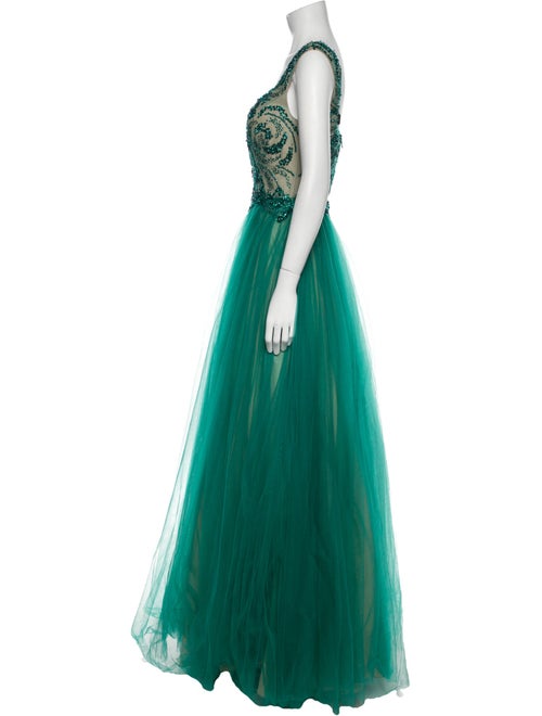 Terani Couture V-Neck Long Dress