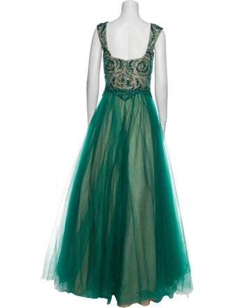 Terani Couture V-Neck Long Dress