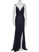 Terani Couture V-Neck Long Dress